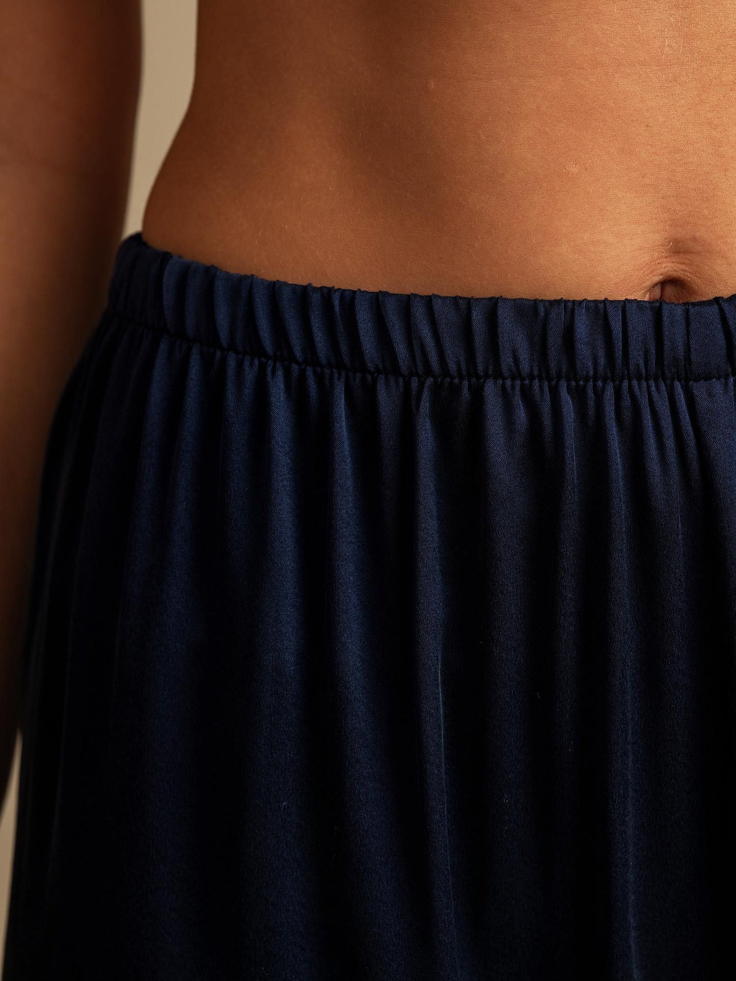 19Momme Washable Silk Wide Leg Women's Sleep Pants with Elastic Waist