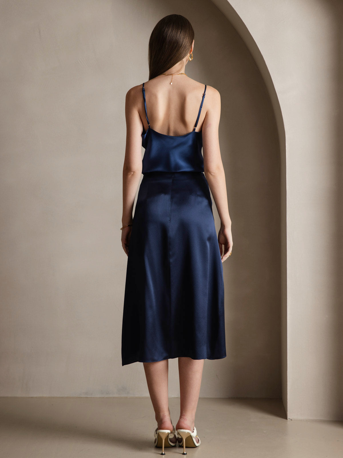 Pure Silk Spaghetti Strap V Neck Camisoles