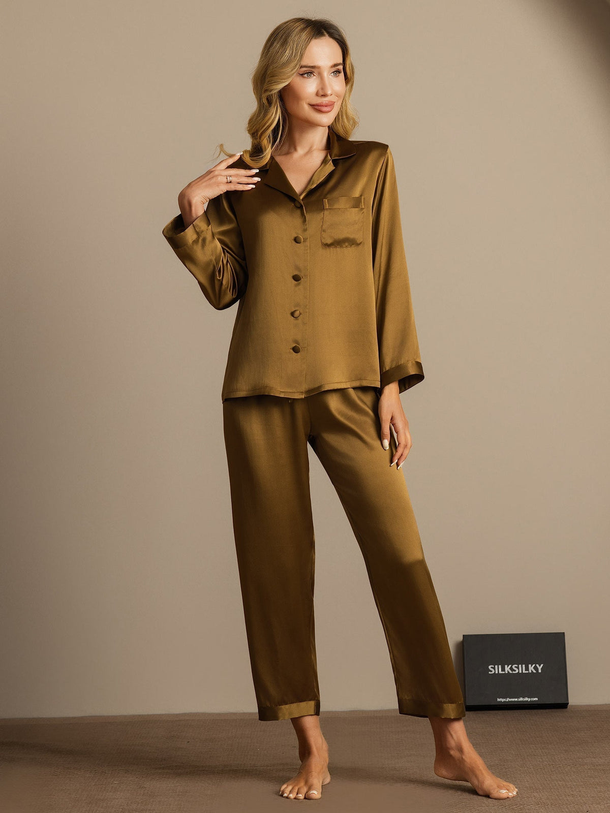 Women's Pure Silk Long Sleeve Pyjamas Set