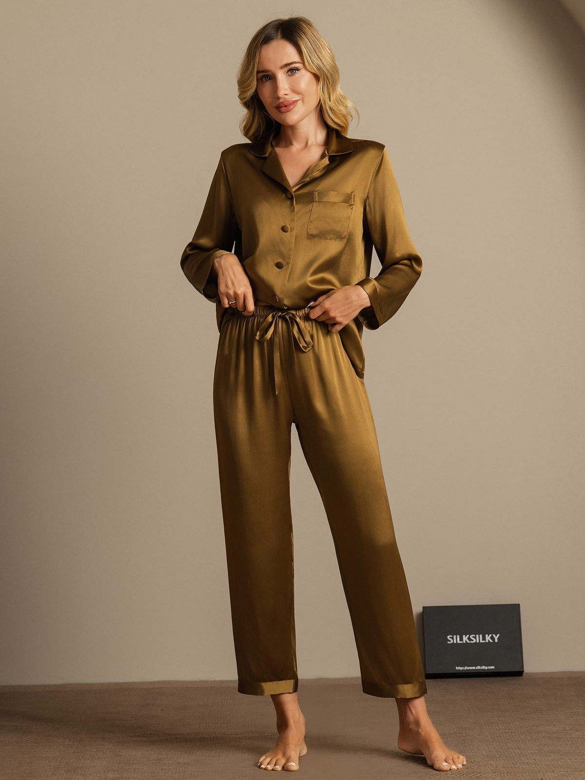Women's Pure Silk Long Sleeve Pyjamas Set