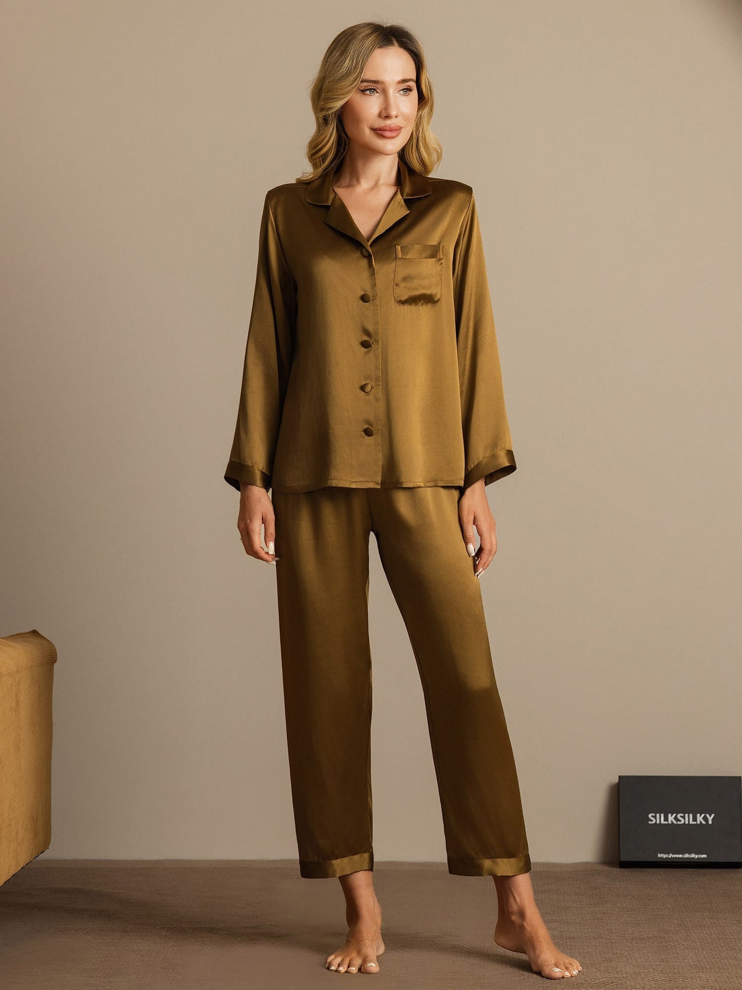 Women's Pure Silk Long Sleeve Pyjamas Set