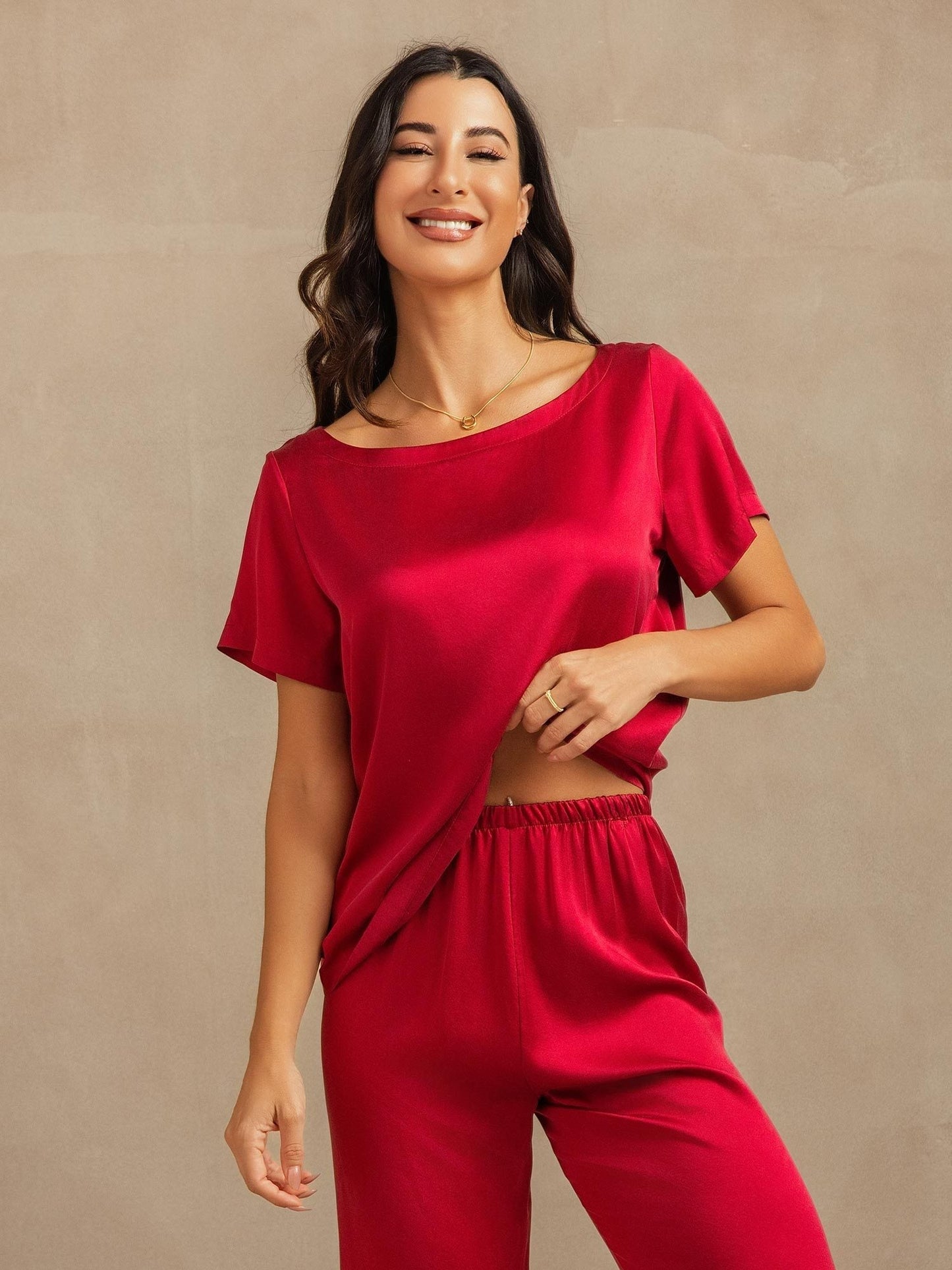 19Momme Women's Washable Silk Short Sleeve Pyjamas Set