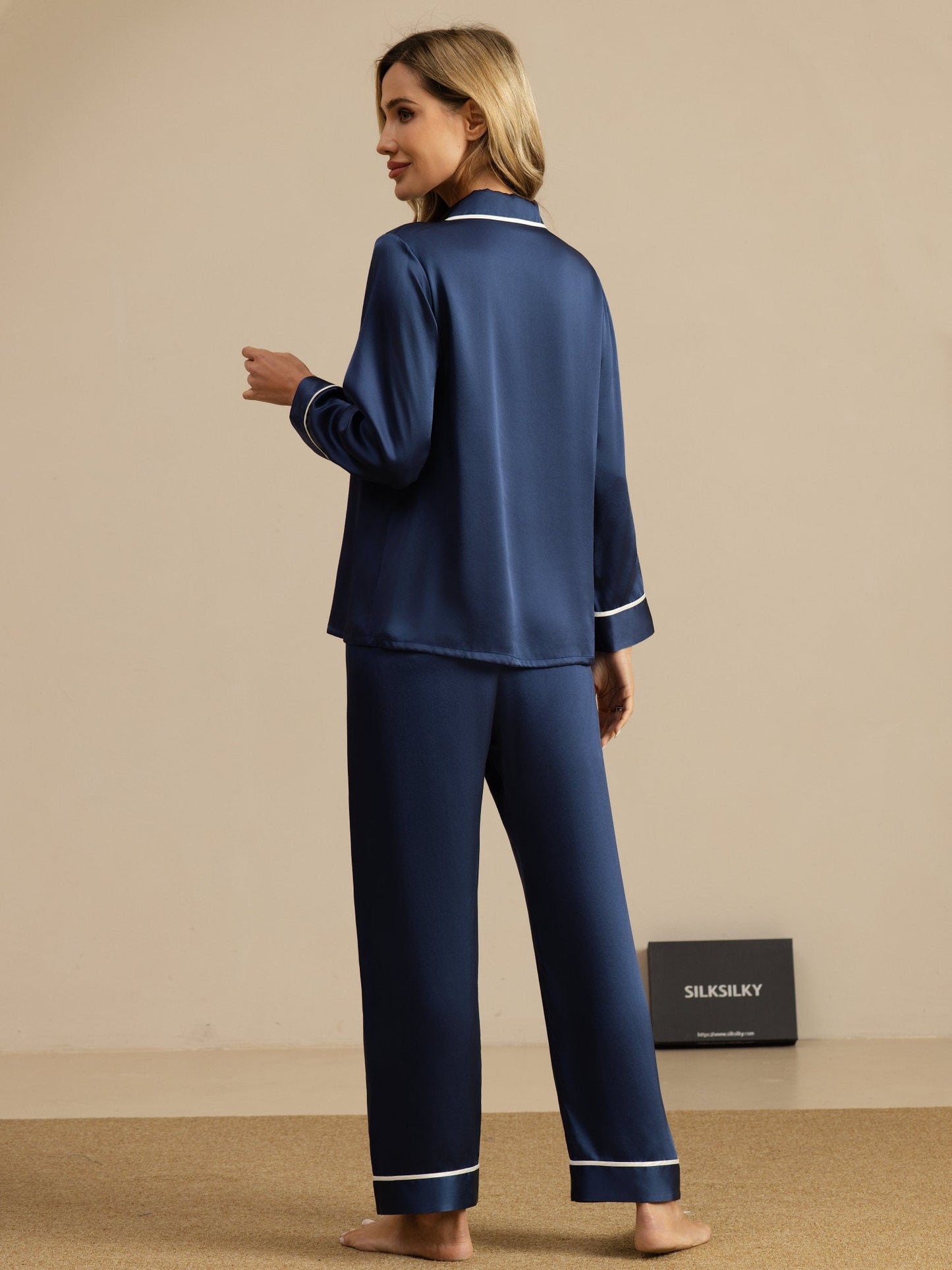 100% Mulberry Silk Classic Pajama Set