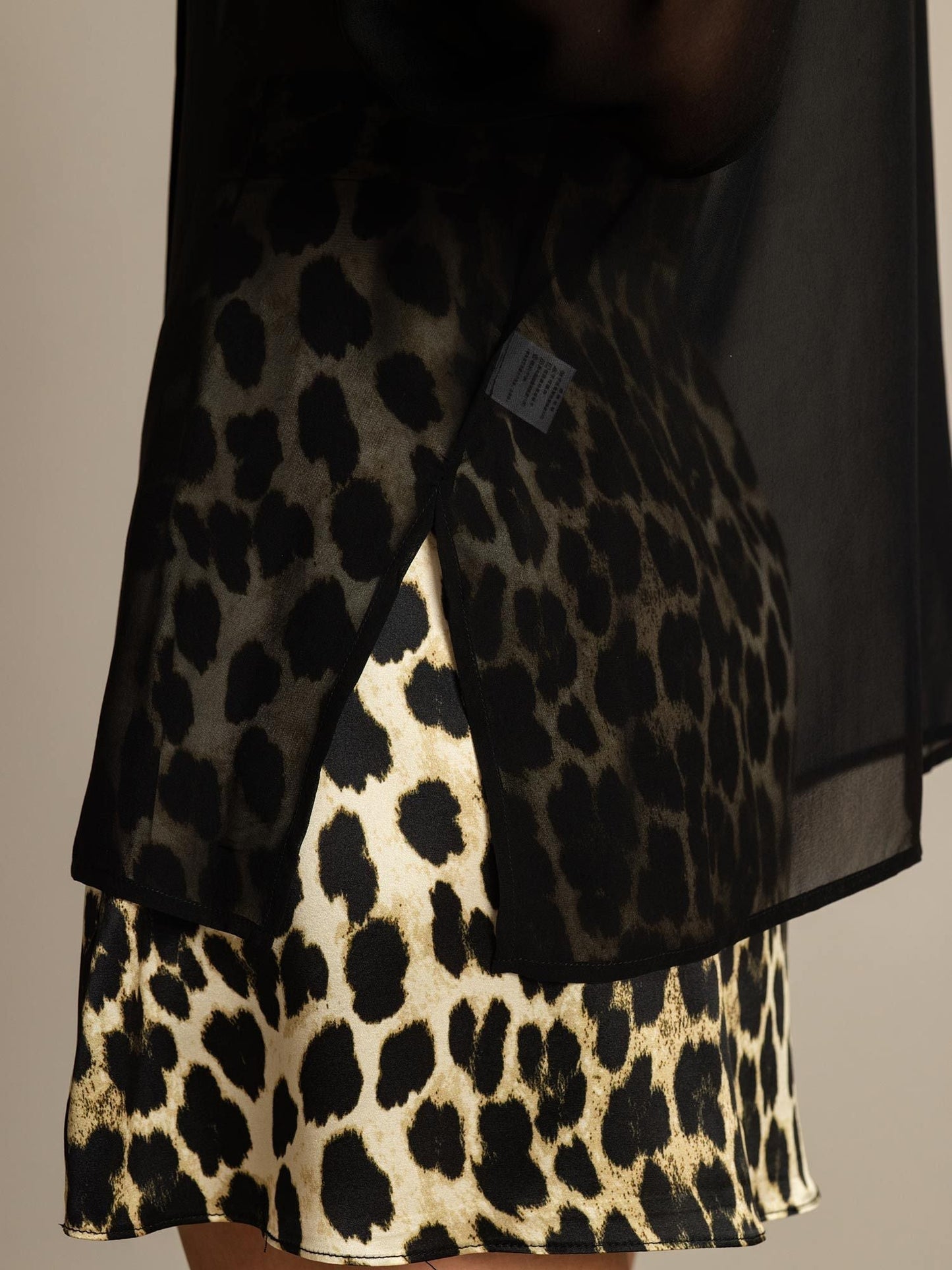 Pure Silk Long Sleeve Split Sheer Blouse