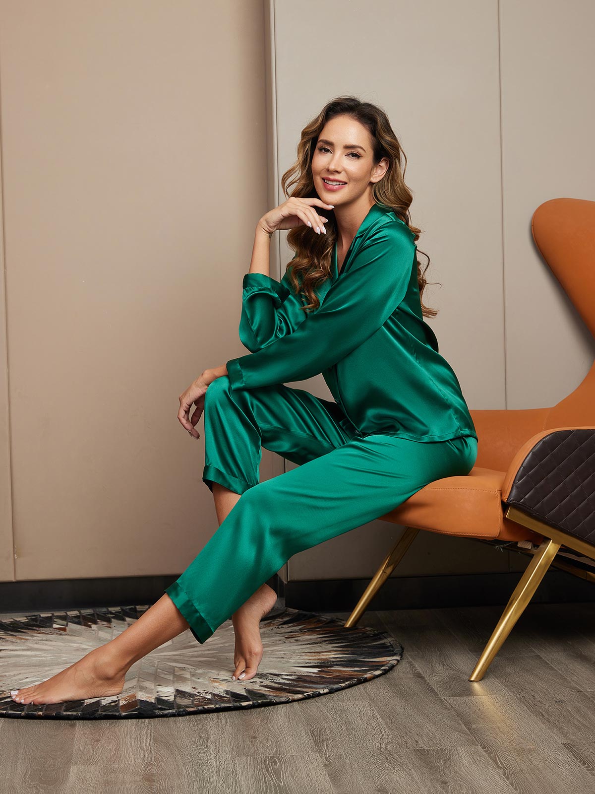 Women's Pure Silk Long Sleeve Pyjamas Set