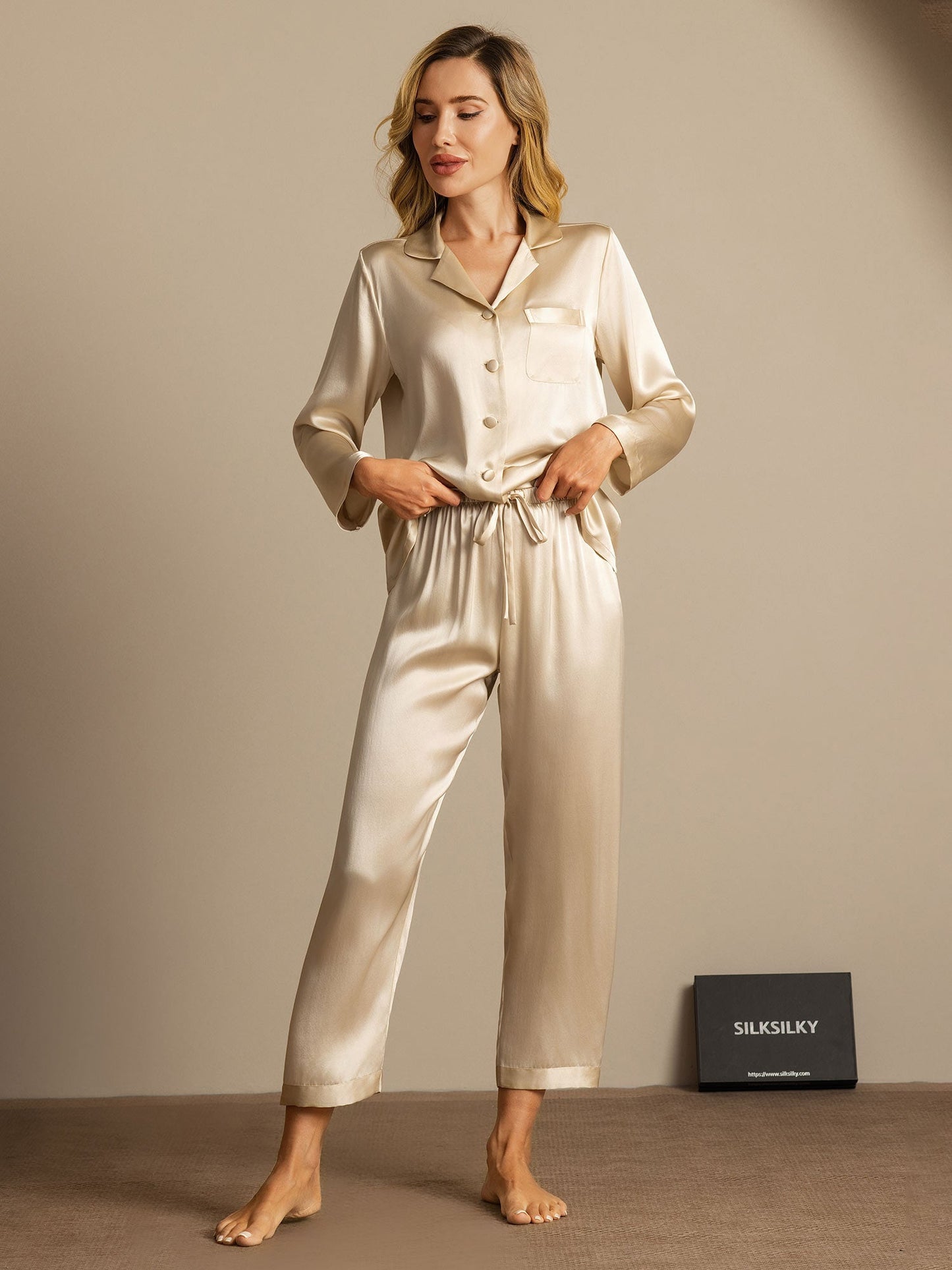 Women's Pure Silk Long Sleeve Pyjamas Set
