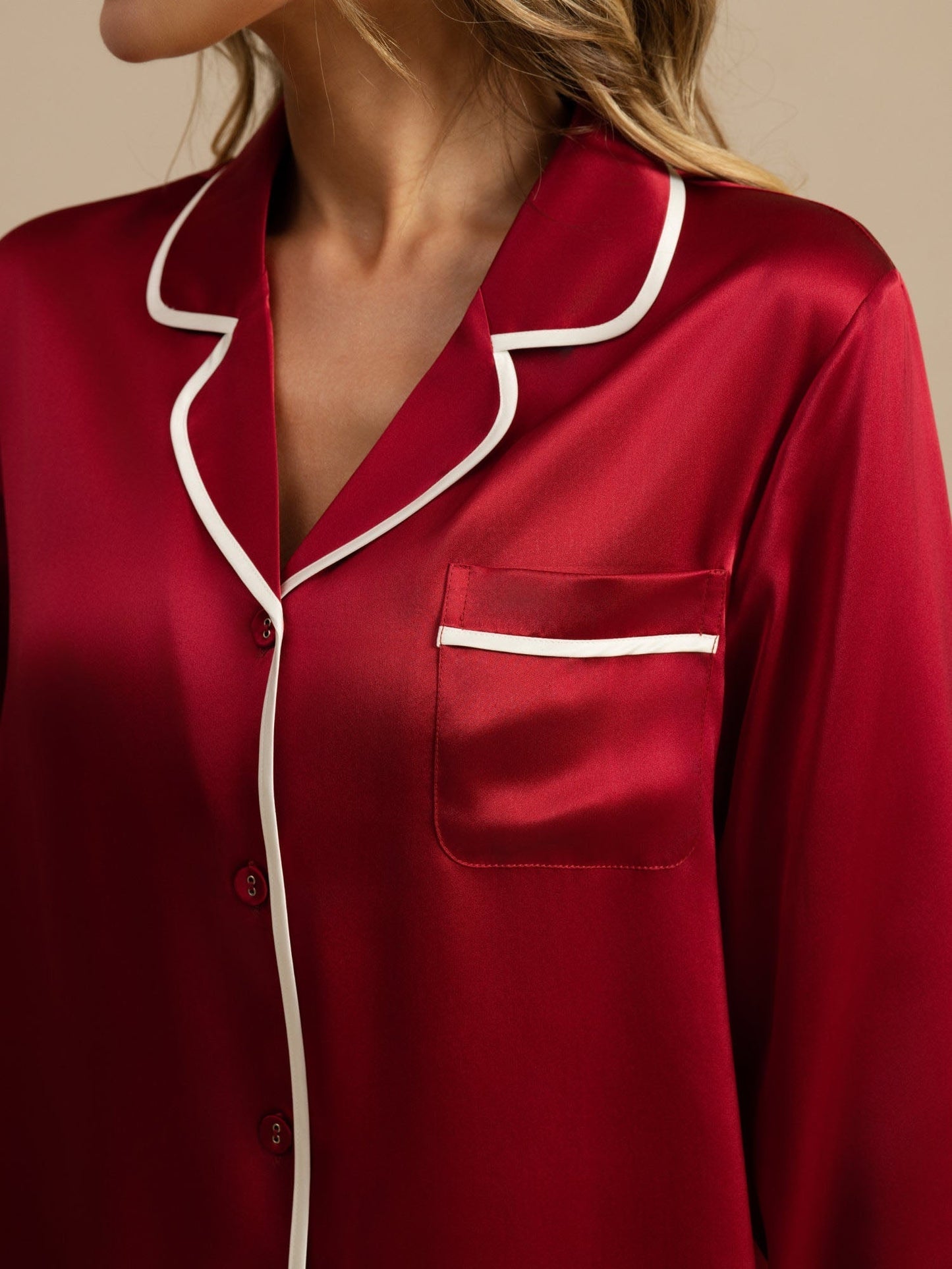 100% Mulberry Silk Classic Pajama Set
