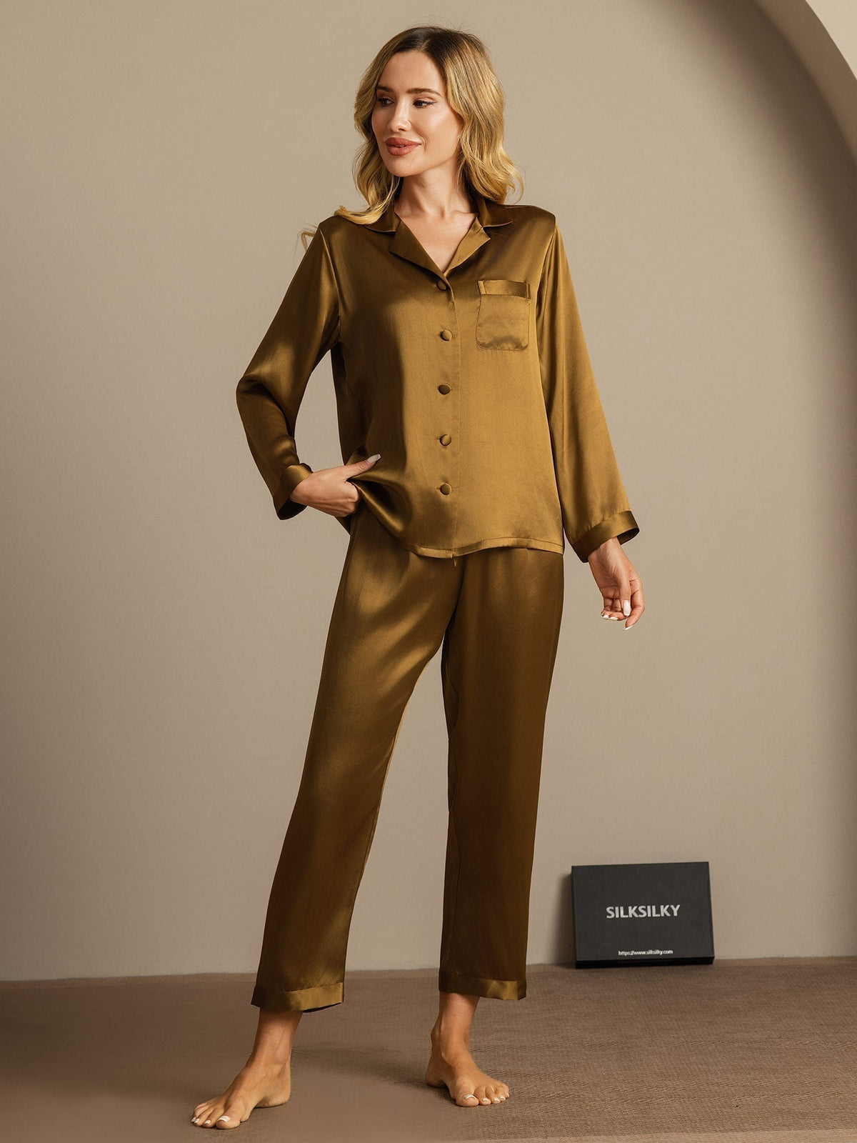 Women's Pure Silk Long Sleeve Pyjamas Set