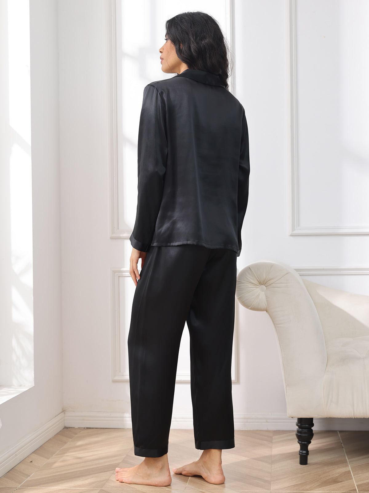 Women's Pure Silk Long Sleeve Pyjamas Set