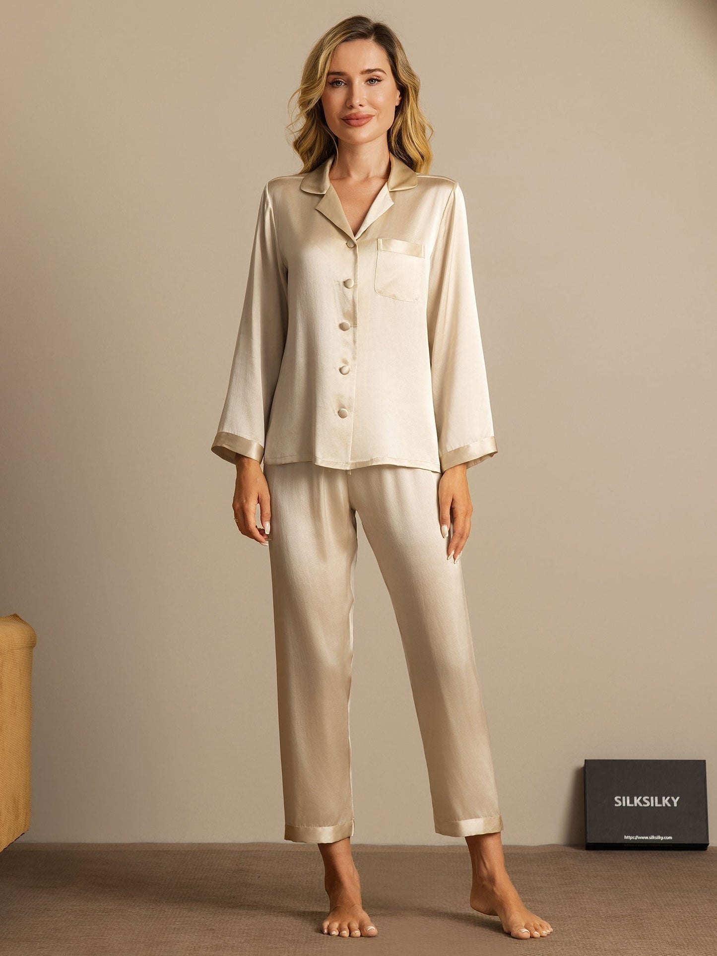 Women's Pure Silk Long Sleeve Pyjamas Set