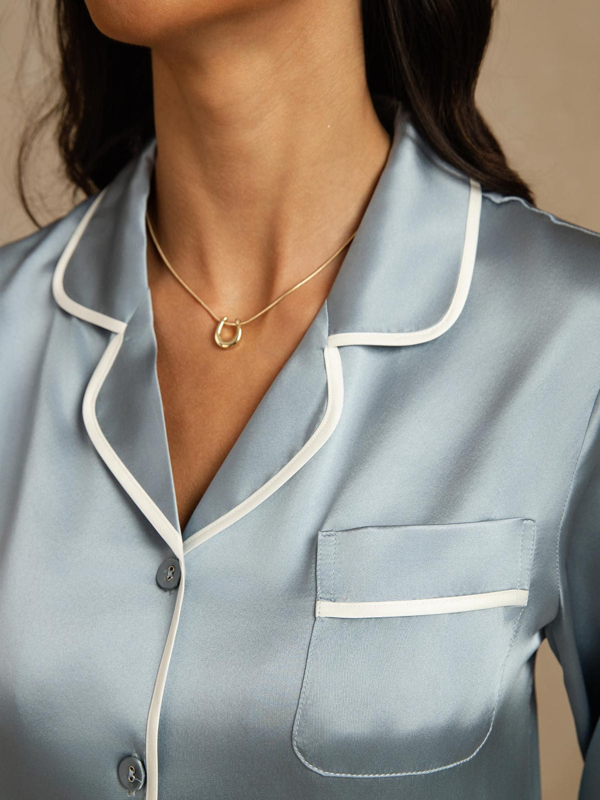 100% Mulberry Silk Classic Pajama Set