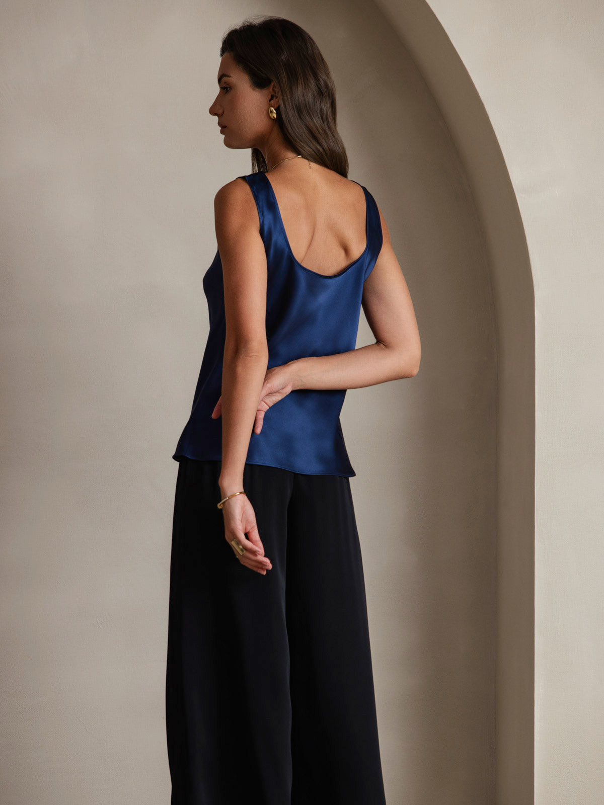 Clearance(Ships to UK Only) - 19Momme Silk Sleeveless U Neck Women's Tank Top