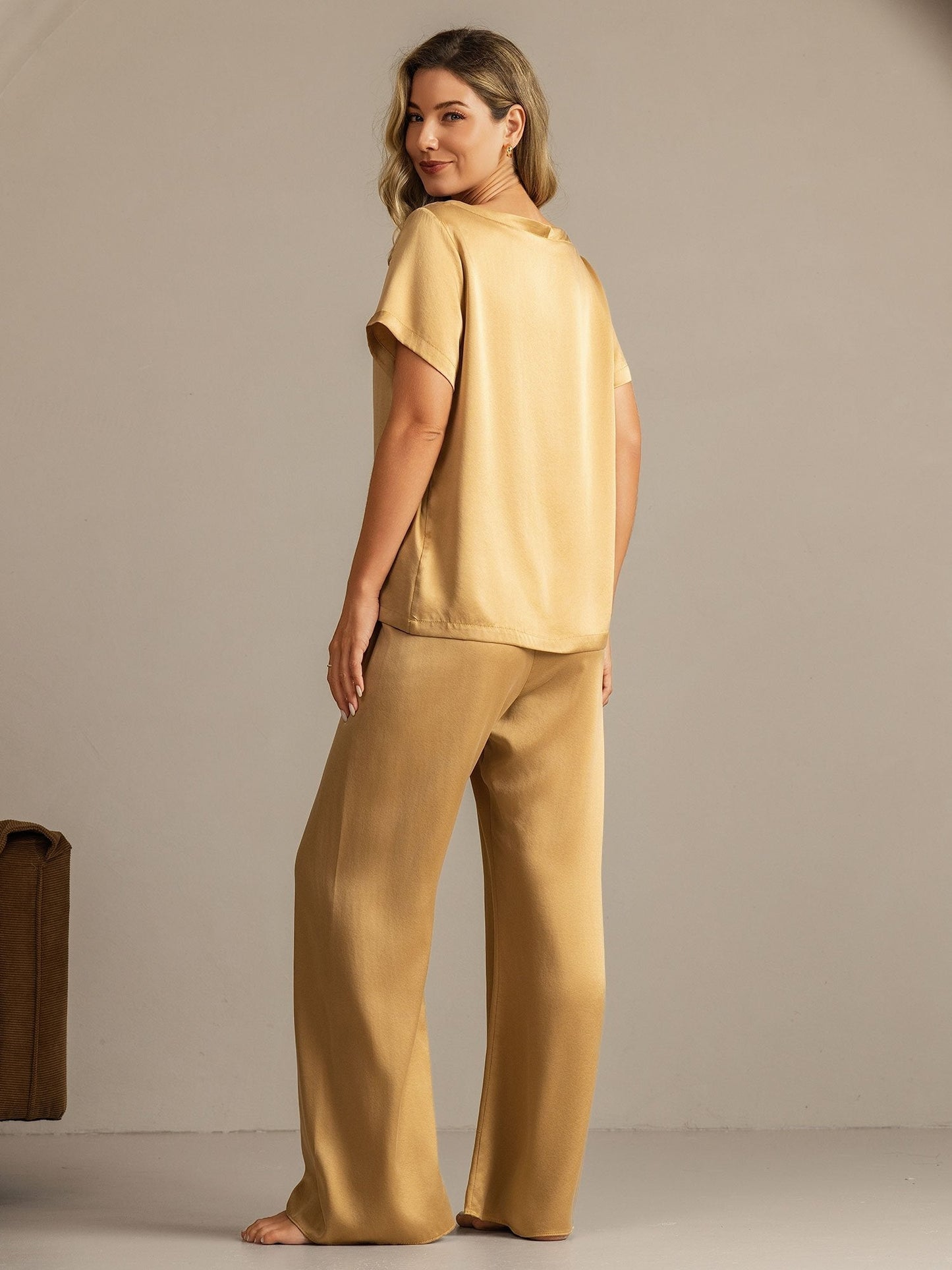 19Momme Women's Washable Silk Short Sleeve Pyjamas Set