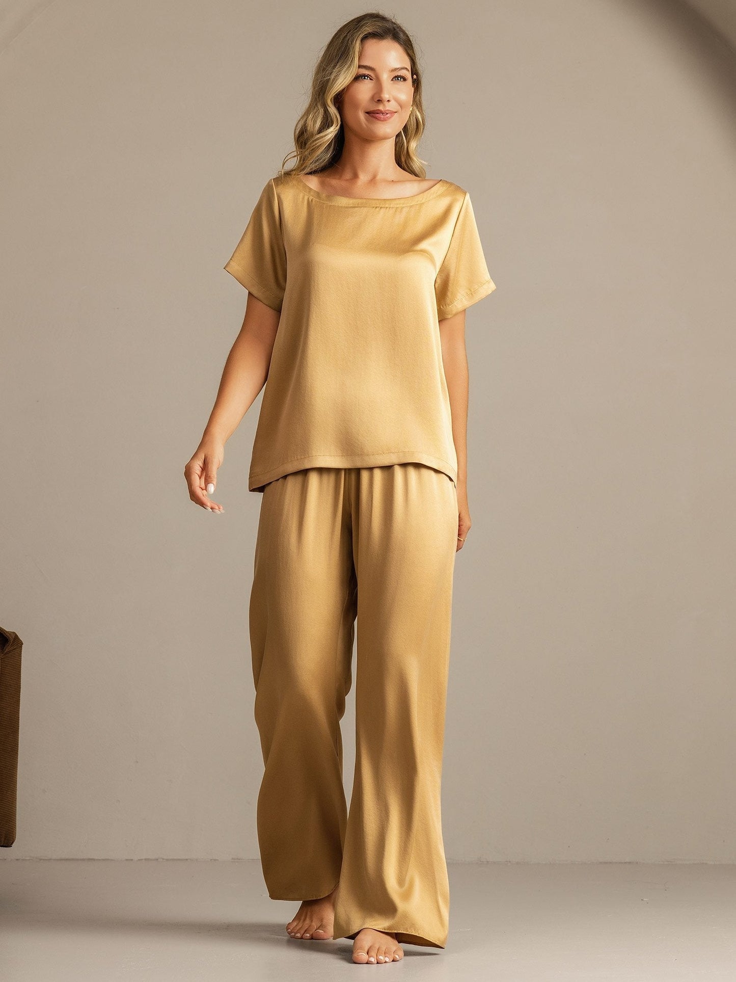 19Momme Women's Washable Silk Short Sleeve Pyjamas Set