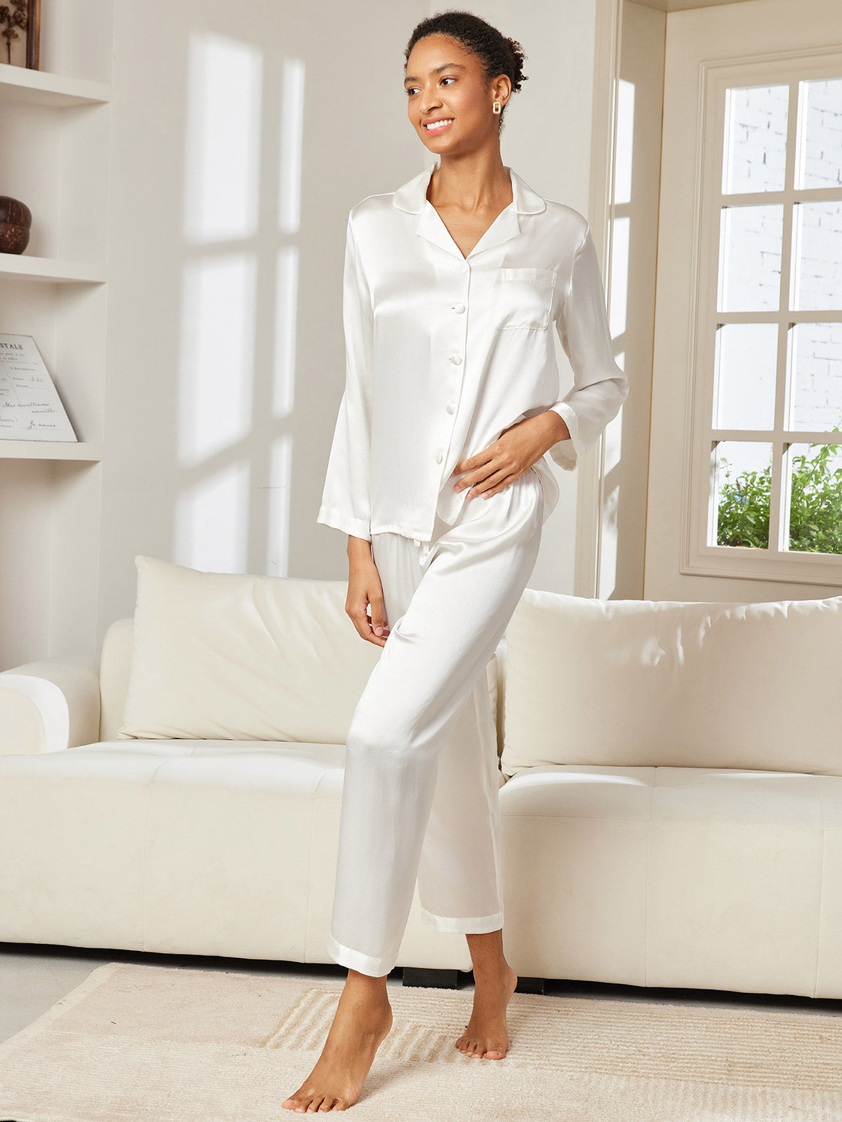 Women's Pure Silk Long Sleeve Pyjamas Set