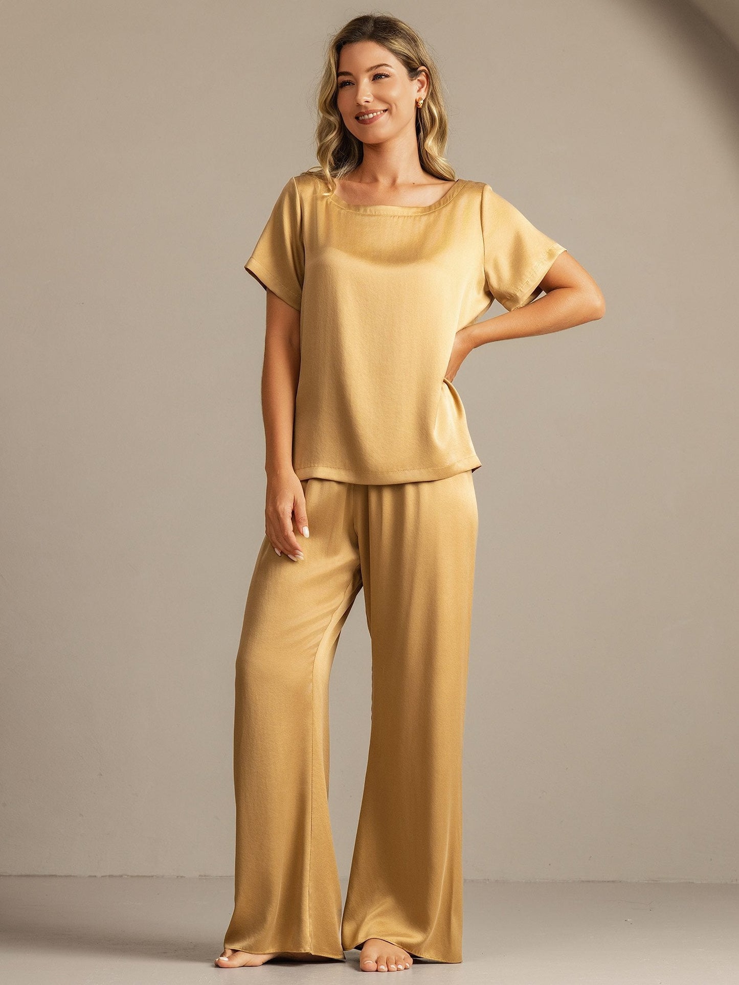 19Momme Women's Washable Silk Short Sleeve Pyjamas Set