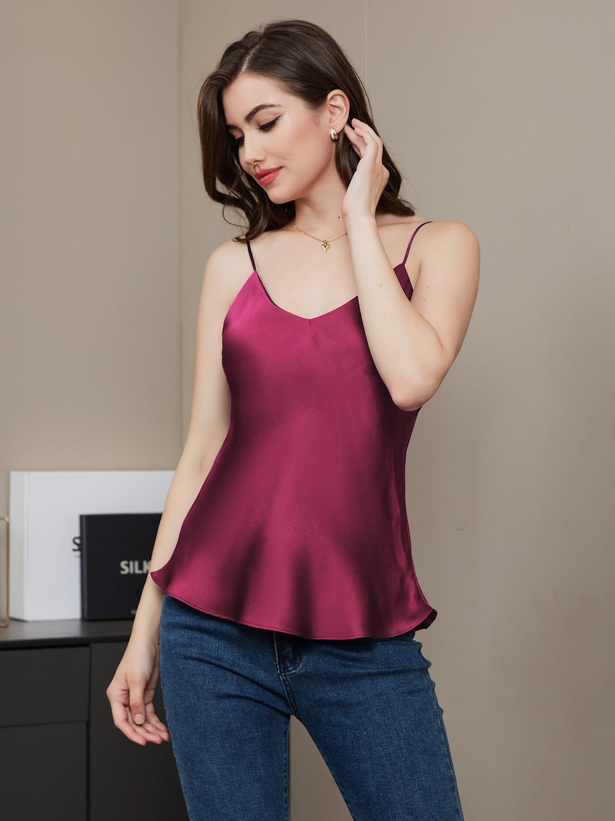 Pure Silk V Neck Camisoles