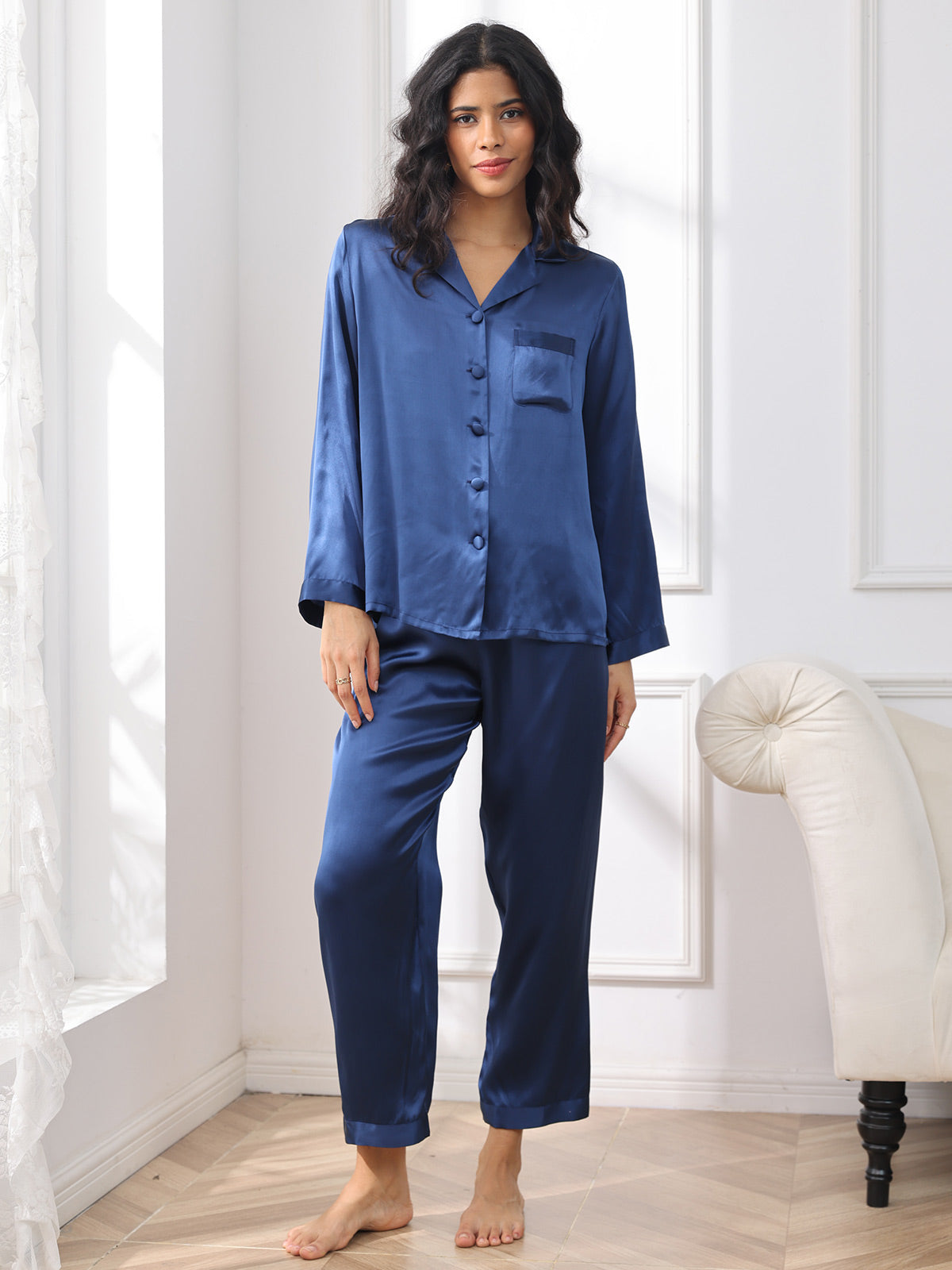 Women's Pure Silk Long Sleeve Pyjamas Set