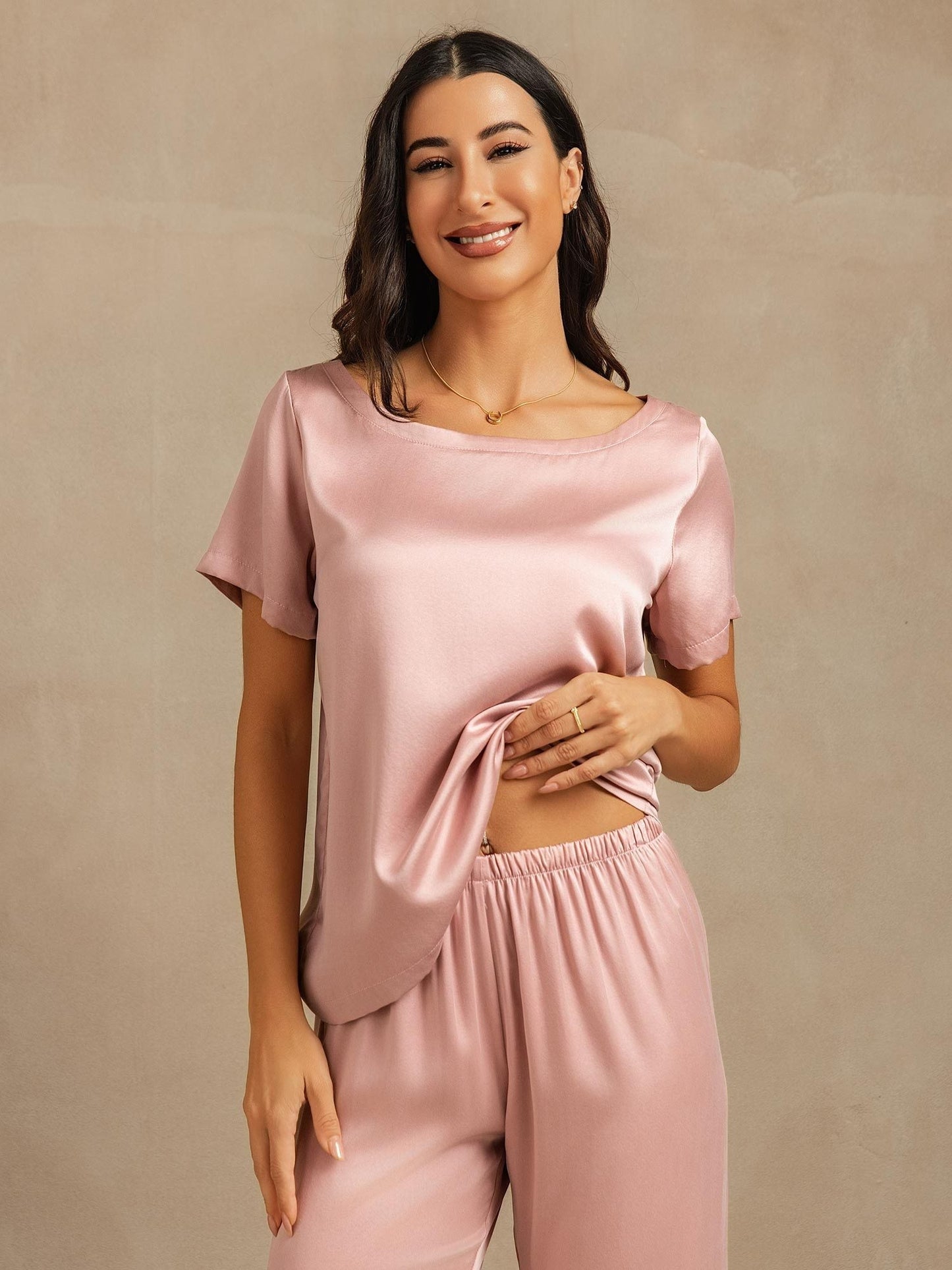 19Momme Women's Washable Silk Short Sleeve Pyjamas Set