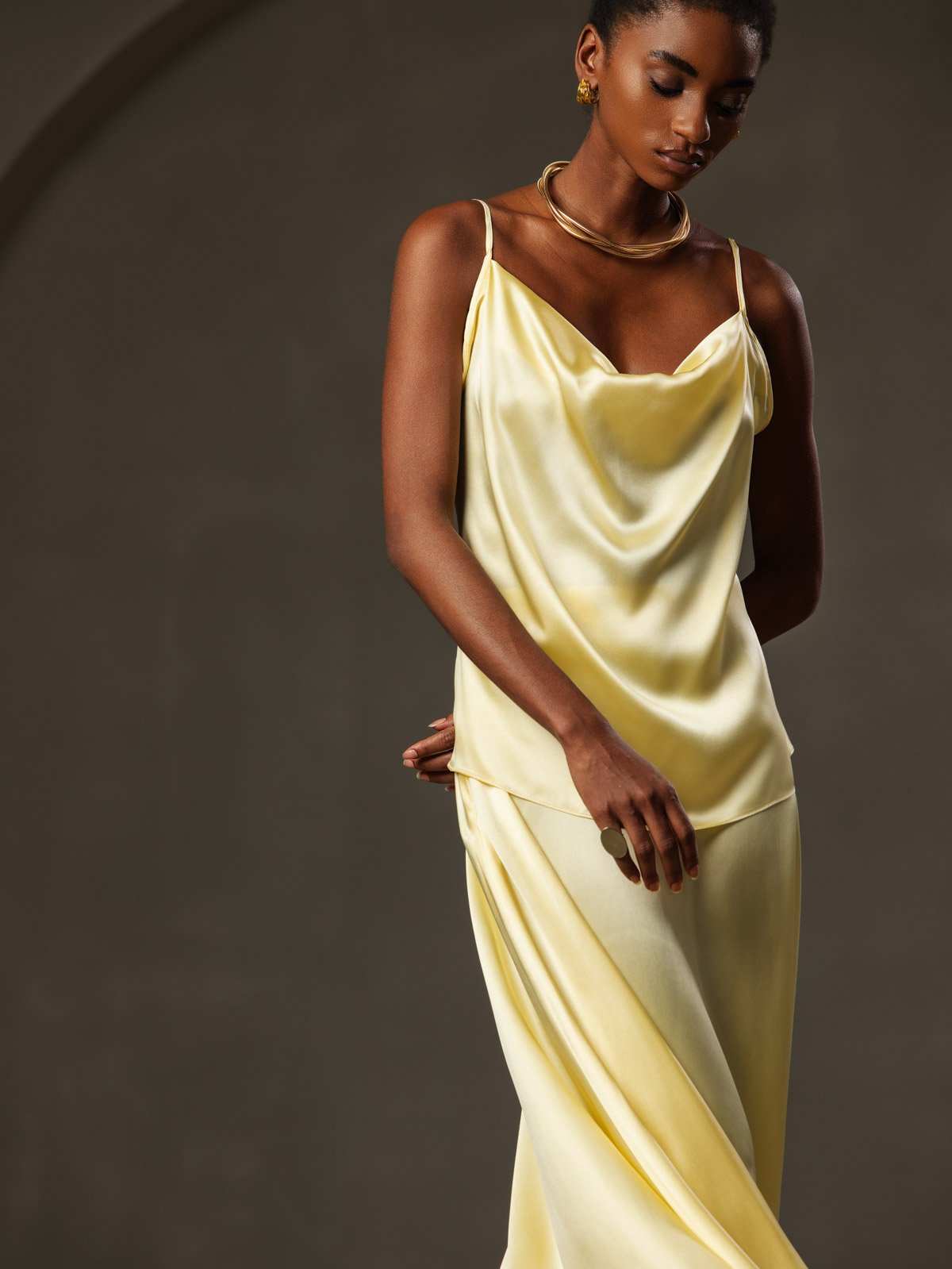 19Momme Silk Cowl Neck Camisoles