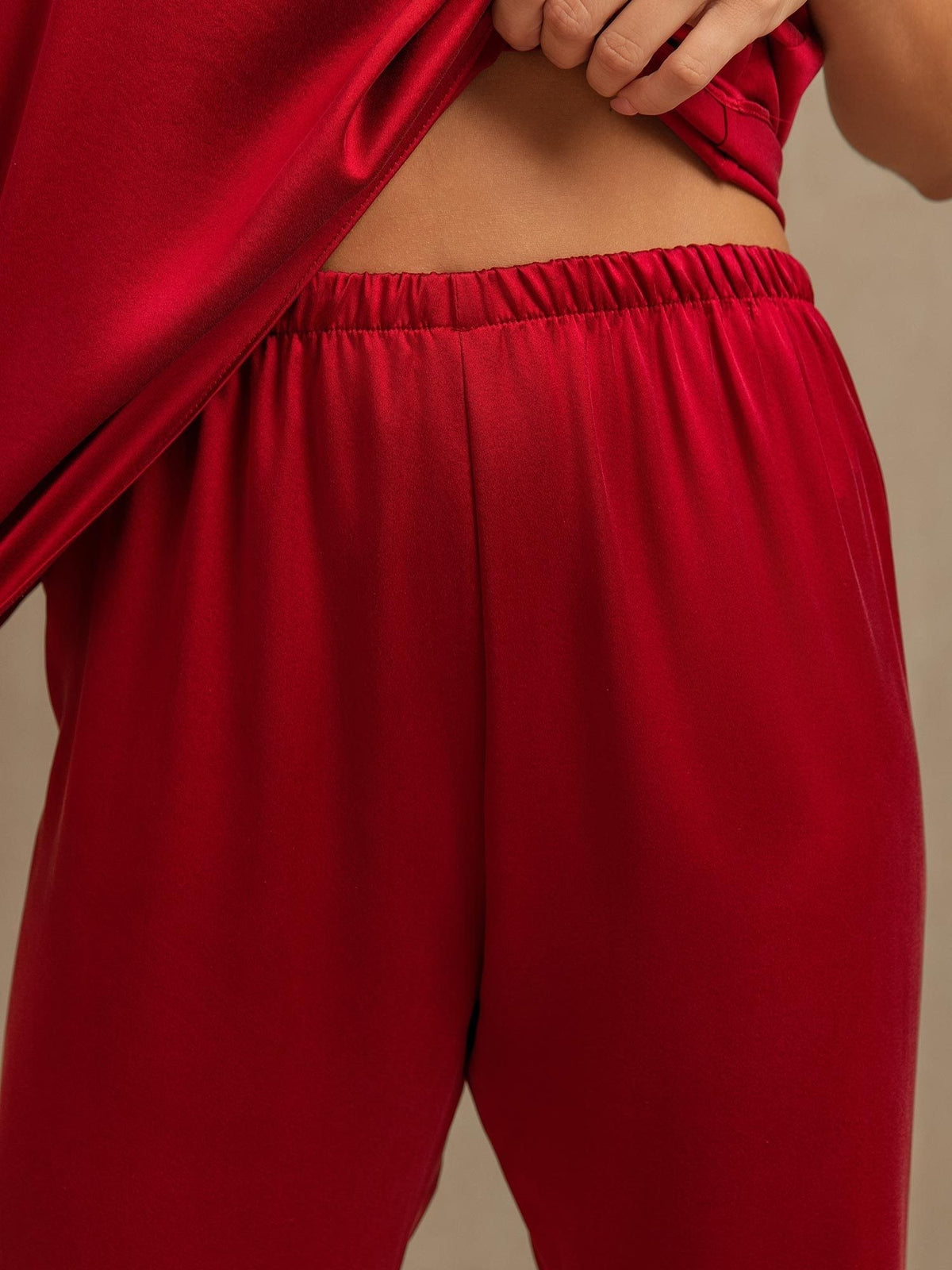 19Momme Washable Silk Tank Top & Wide Leg Pants Set
