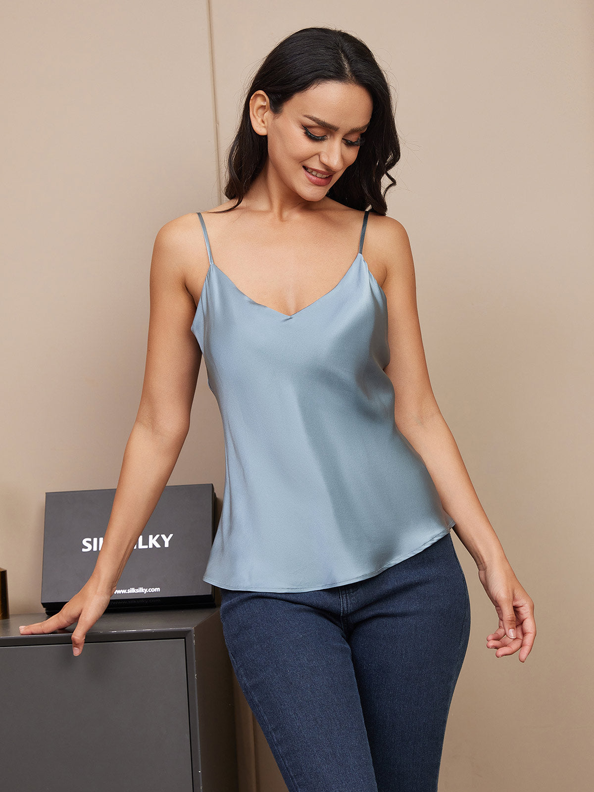 Pure Silk V Neck Camisoles