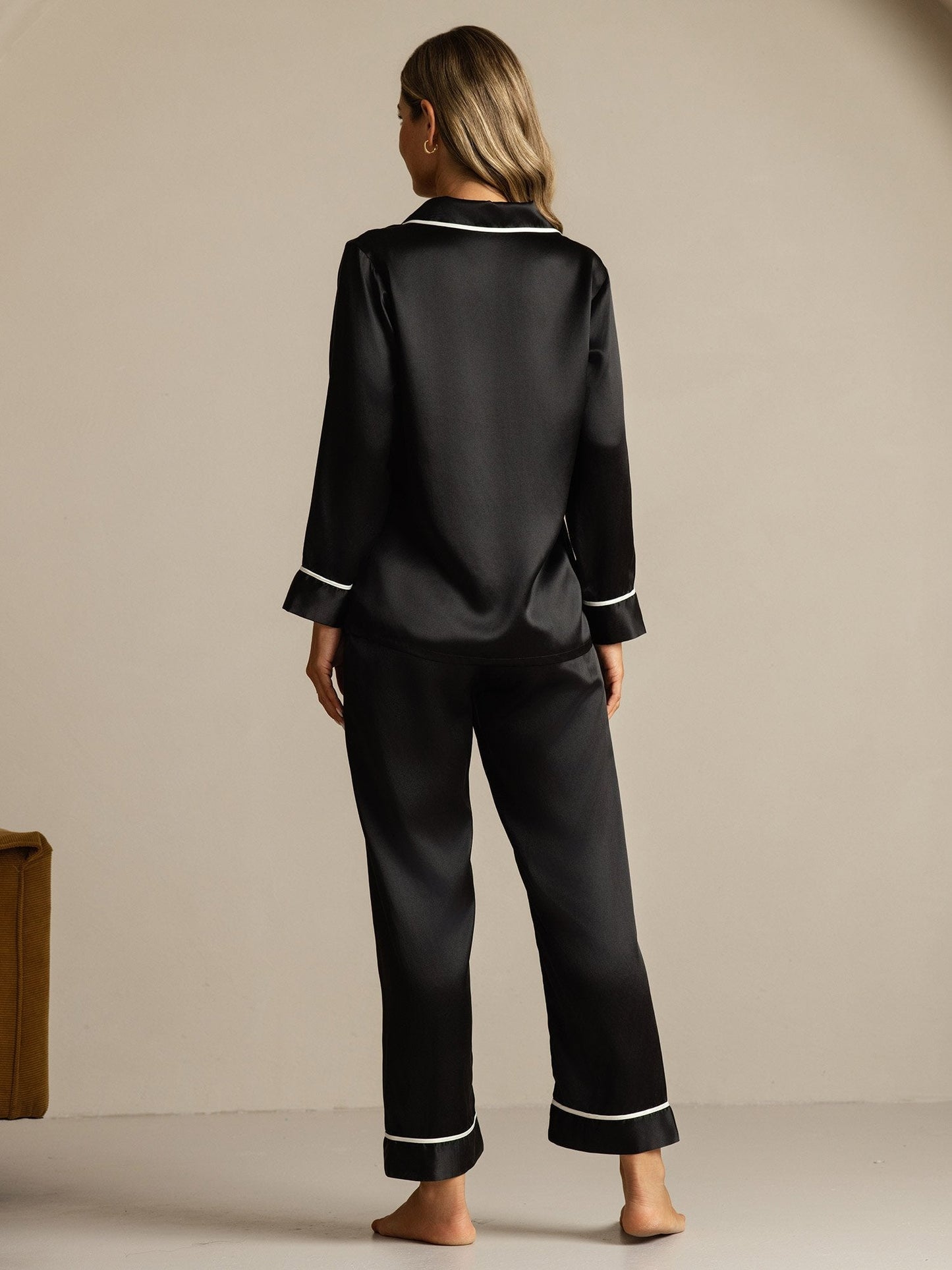 100% Mulberry Silk Classic Pajama Set