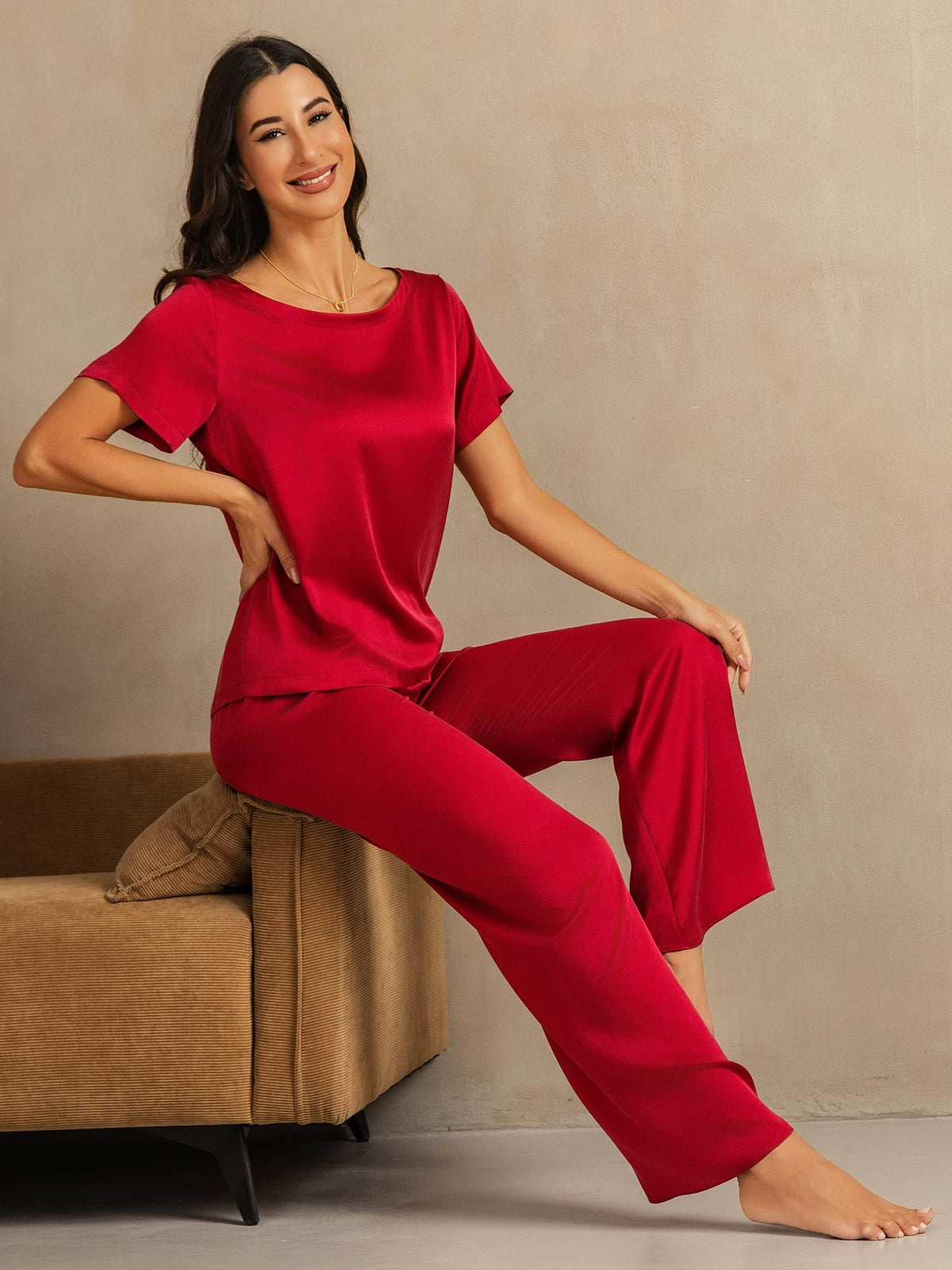 19Momme Women's Washable Silk Short Sleeve Pyjamas Set
