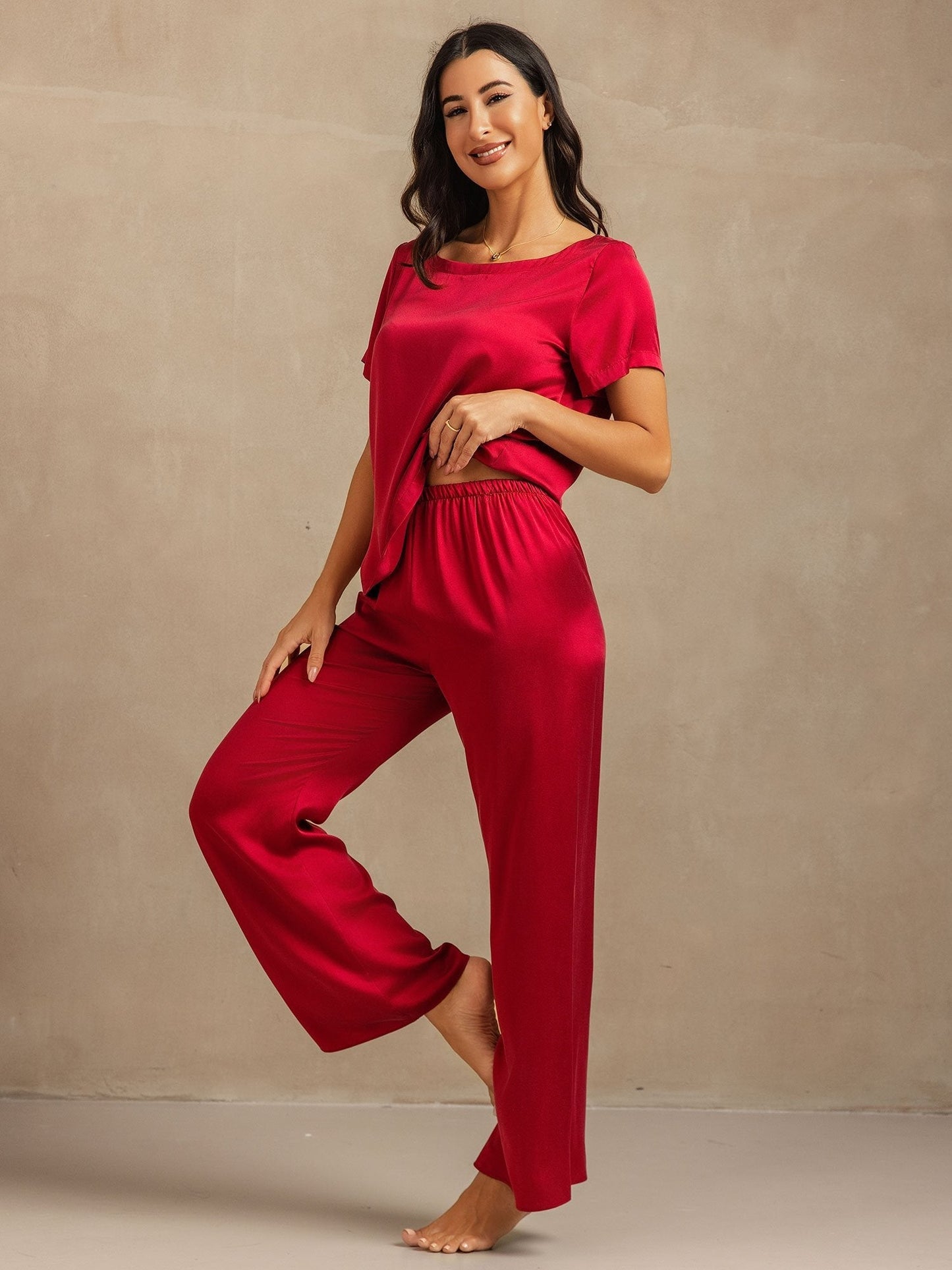 19Momme Women's Washable Silk Short Sleeve Pyjamas Set